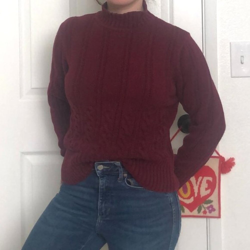 Pendleton Maroon Cotton XL Sweater